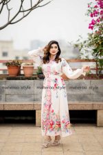 Floral Print Designer Gown - Image 5